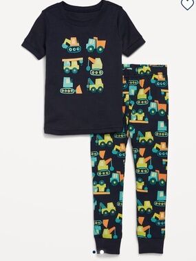 NWT Baby Snug-Fit Graphic CONSTRUCTION Pajama Set 6-12m